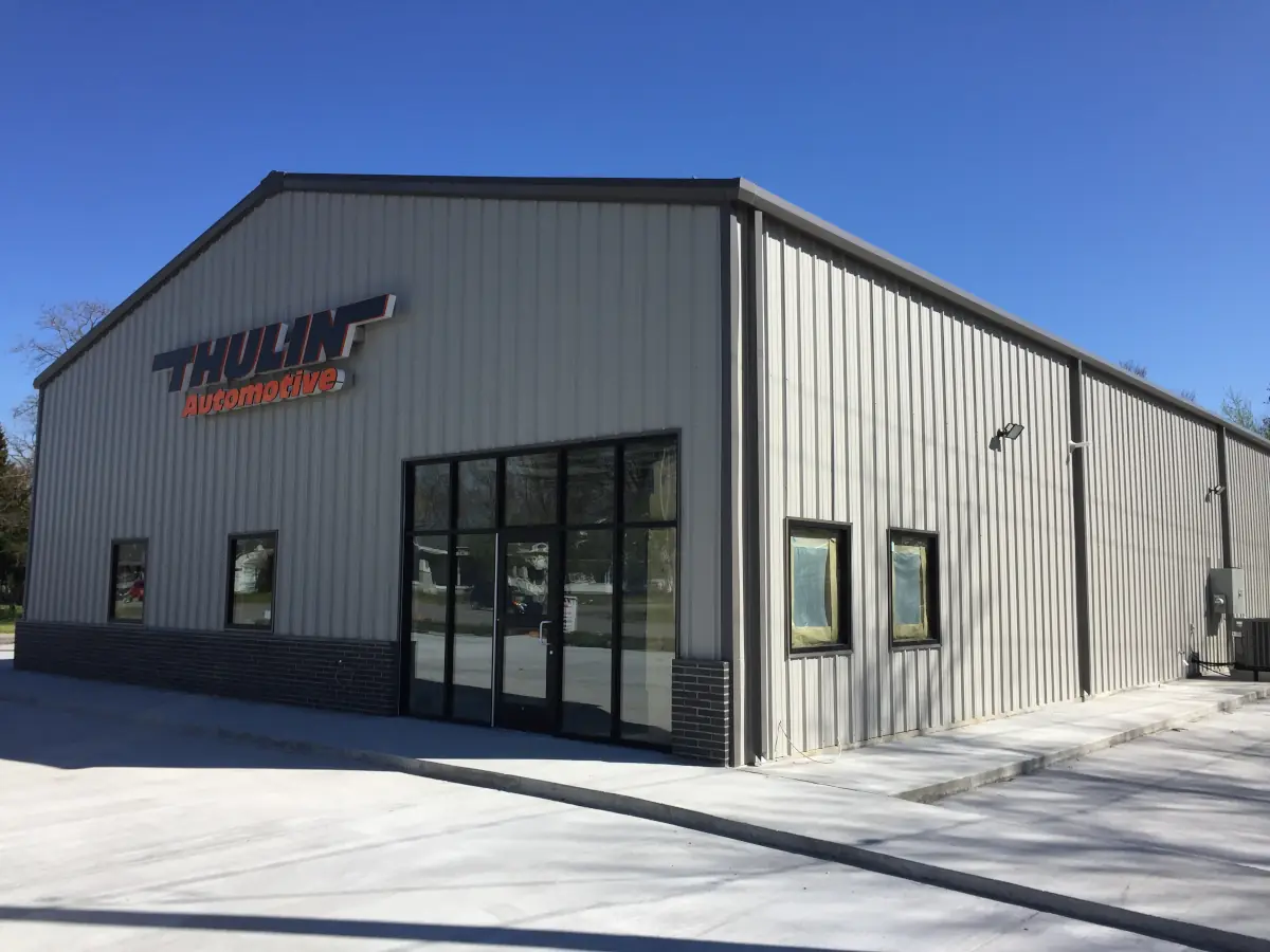 Metal shop building constructed by Jones Building Systems in Springdale Arkansas